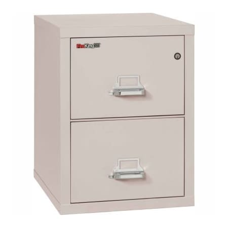Fire King Fireking Fireproof 2 Drawer Vertical File Cabinet - Letter Size 21"W x 25"D x 28"H - Light Gray 21825PL